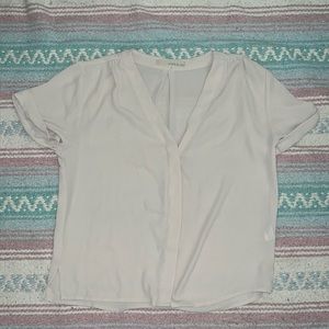 Monk & Lou light pink short sleeved button down blouse